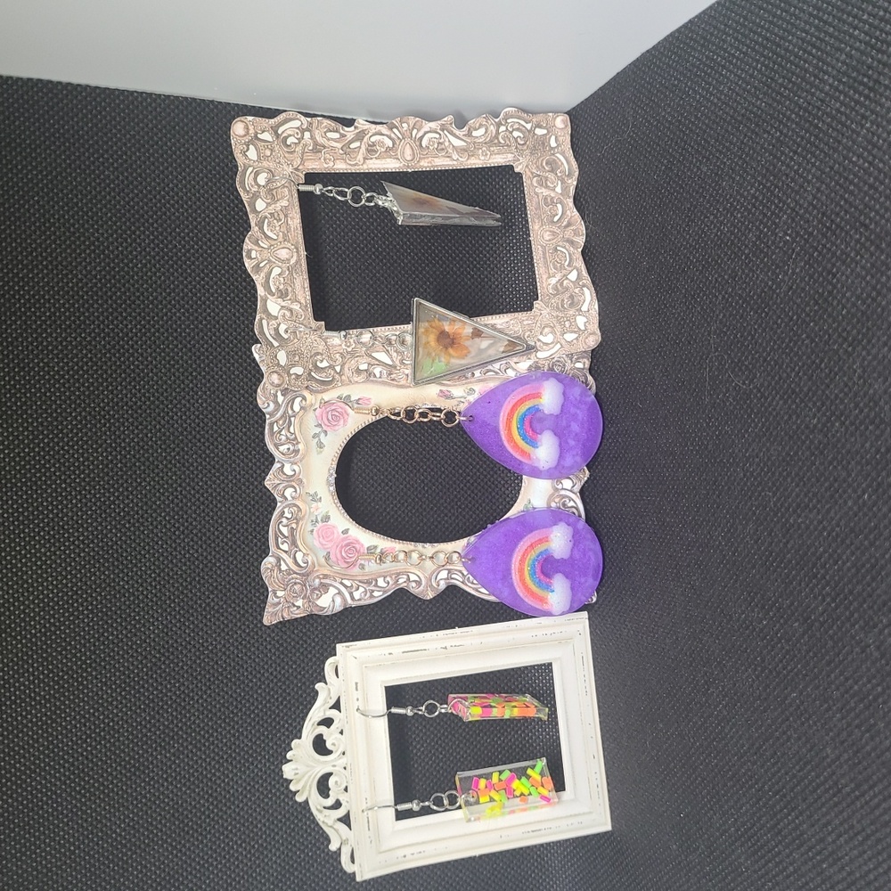 3 pairs earrings hand made 1 of a kind